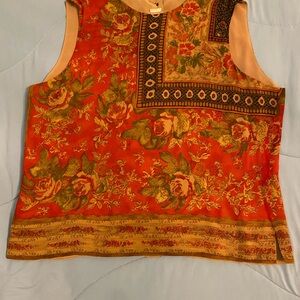 100% Silk Saks Fifth Avenue L top